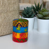 Unscented Hand-Painted Votive Candles, Boxed Set of 3 (Shahida Design)