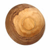 Set of Two Small Olive Wood Bowls with Bone Inlay