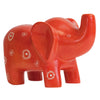 Extra Large Soapstone Elephant  Sculpture -  Orange