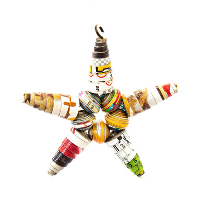 Paper Mache Star Ornament from Haiti