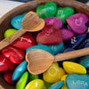 Olive Wood Heart Scoop Spoon, 8 inch