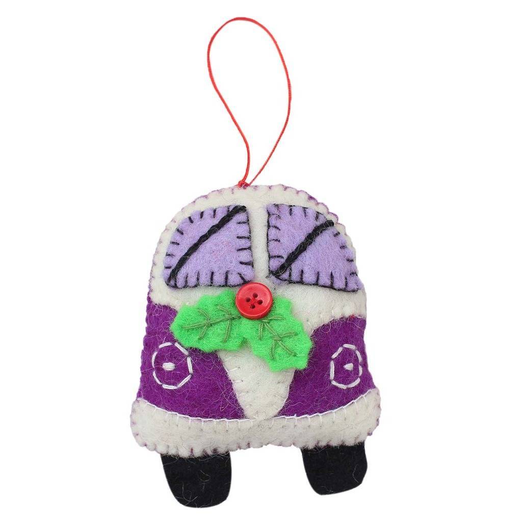 Purple Van Felt Ornament