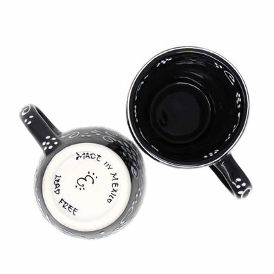 Encantada Handmade Pottery Set of Two Mugs, Ink - 12 oz.
