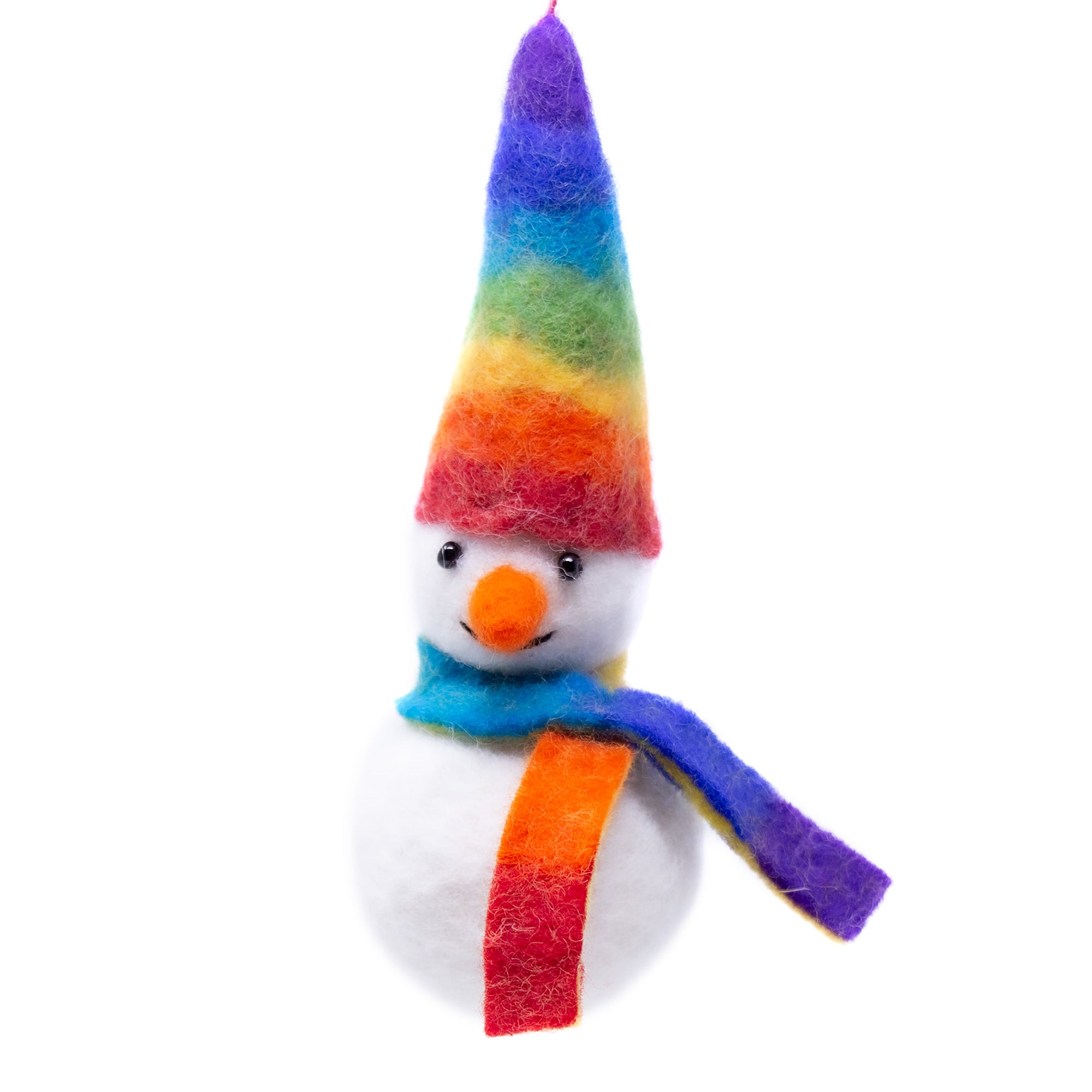 Frosty the Snowcone Handmade Felt Ornament