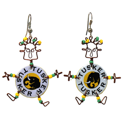 Set of 10 Dancing Girl Tusker Earrings