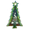 Tree with Cut-out Stars Haitian Steel Drum Christmas Ornament, 5" x 3"
