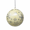 Handpainted Ornaments, Silver Snowflakes, Set of 3