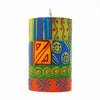 Unscented Hand-Painted Pillar Candle in Gift Box, 4-inch (Shahida Design)