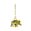 Elephant Trunk Up Brass Earrings, Golden