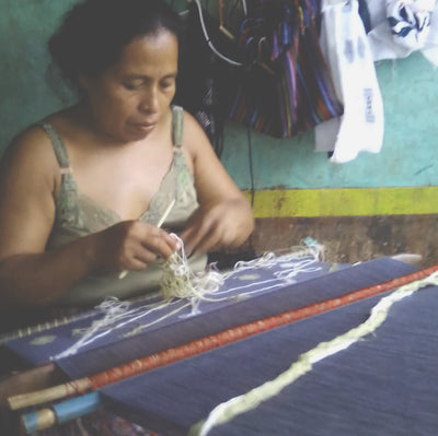 Guatemalan Hand Loom Wall Tapestry, Blue and Primary Colors