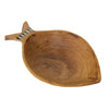 Fish Design Nested Olive Wood Serving Bowls, Set of 3