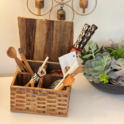 Banana Fiber Storage Box or Utensil Holder