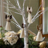 Set of 2 3.5in Sisal Angel Ornaments - Musical