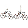 Wire Bicycle Earrings with Linen Gift Bag - The Takataka Collection