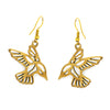 Tumbaga Gold Birds in Flight Drop Earrings