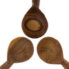 Petite Teardrop Olive Wood Scoop, Set of 3