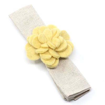 Hand-felted Zinnia Napkin Rings, Set of Four Colors