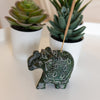 Handmade Elephant Soapstone Incense Holder with Lemongrass Stick Incense