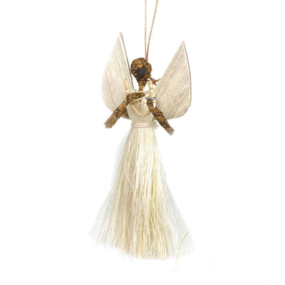 Sisal Angel Ornaments, 3.5-inches - Set of 4
