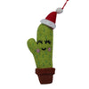 Santa Hat Saguaro Cactus Felt Ornaments, Set of 2