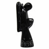 Soapstone Angel Sculpture - Black Finish with Etch Design