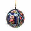 Handpainted Ornament, Blue Floral