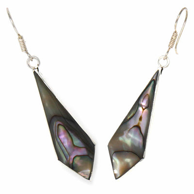 Abalone Diamond Shaped Dangle Earrings