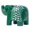 Extra Large Soapstone Elephant Sculpture - Green