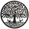 Birds on Roots Tree of Life Ringed Haitian Steel Drum Wall Art, 23"