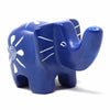 Soapstone Elephant - Medium - Dark Blue