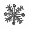 Snowflake Haitian Steel Drum Christmas Ornament 3" x 3"