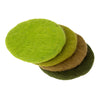 Handcrafted Felt Macaroon Trivet & Coaster Gift Set in Avocado Green