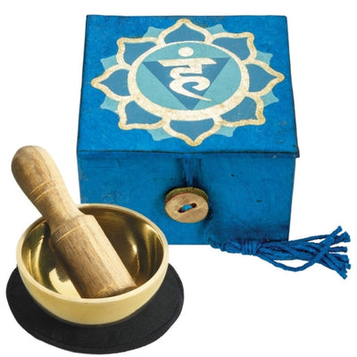 Mini Meditation Bowl Box: 2in Throat Chakra