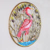 Flamingo in Reeds Haitian Steel Drum Wall Art