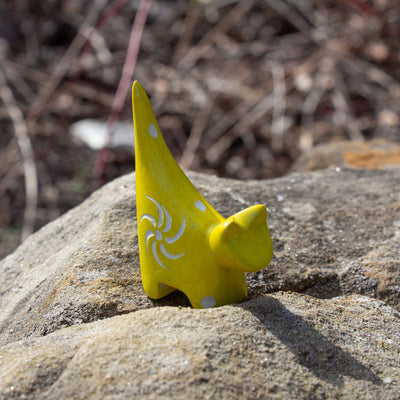 Soapstone Cat - Small - Yellow