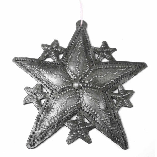 Christmas Star Haitian Recycled Steel Drum Ornament