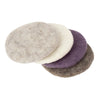 Handcrafted Felt Macaroon Trivet & Coaster Gift Set in Heather Cloud Grey