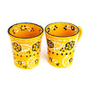 Mexican Pottery Flared Coffee Mugs, Mango