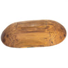 X-Large Oval Olive Wood Bowl with Bone Inlay Accent