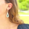 Abalone and Mother of Pearl Teardrop Earrings
