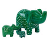 Extra Large Soapstone Elephant Sculpture - Green