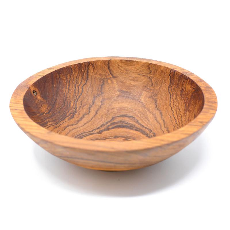 Rustic Olive Wood Bowl, 8 inch