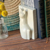 Soapstone Majestic Sitting Cat Bookends