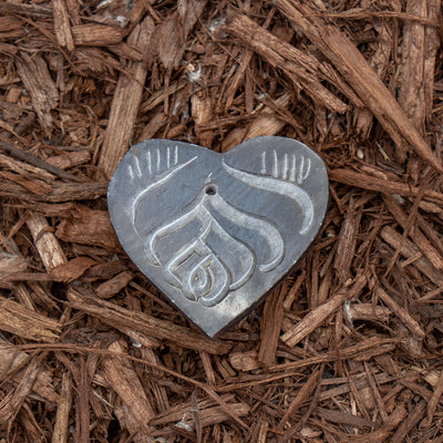 Grey Heart Soapstone Incense Holder with Sage Incense Sticks