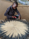 Global Crafts Large and Small Sun Circle Wall Decor, Charcoal Burst
