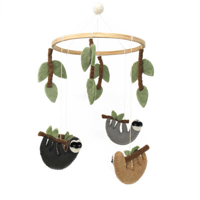 Sleepy Sloth Felt Nursery Mobile