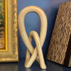 Soapstone Eternal Love Knot Sculpture - 10-inch - Natural Stone
