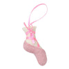 White Angel and Ballet Slipper Felt Ornament Collection, Set of 2