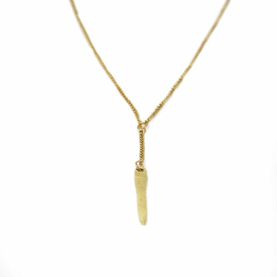 Cone Pendant Goldtone Neckace