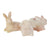 Soapstone Carved Floppy Bunnies, 3-Piece Set